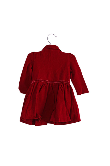 A Red Long Sleeve Dresses from Ralph Lauren in size 3-6M for girl. (Back View)