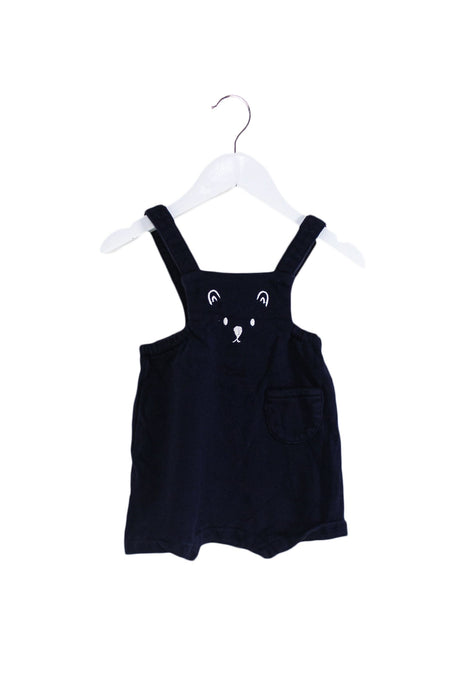 A Navy Overall Shorts from Bout'Chou in size 3-6M for neutral. (Front View)