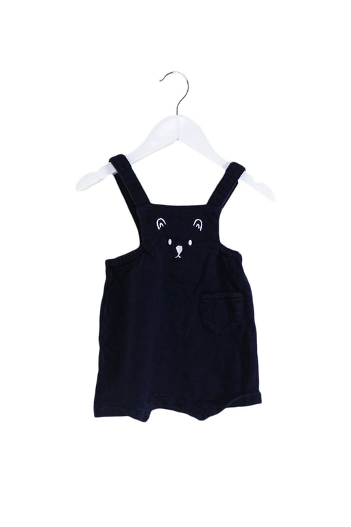 A Navy Overall Shorts from Bout'Chou in size 3-6M for neutral. (Front View)