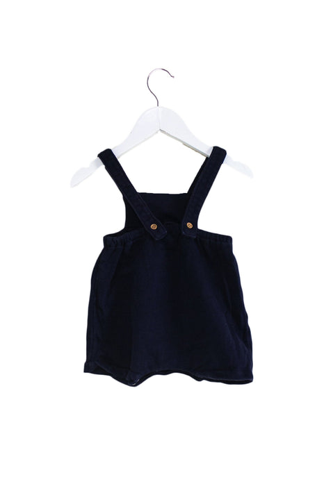 A Navy Overall Shorts from Bout'Chou in size 3-6M for neutral. (Back View)