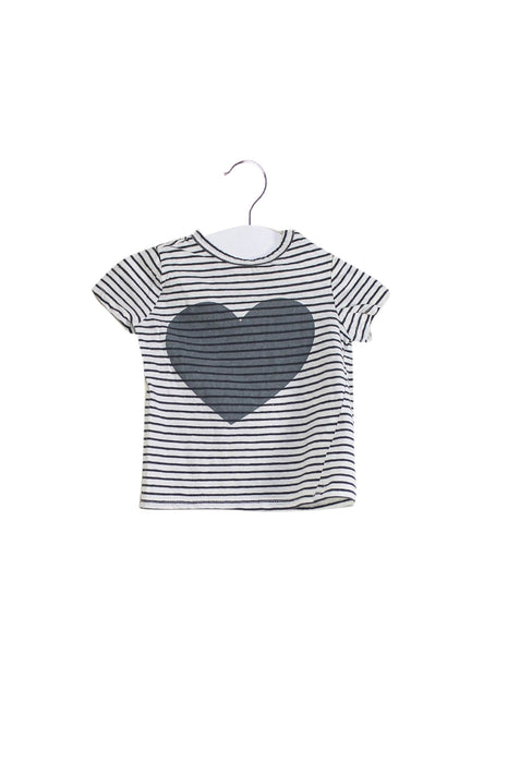 A White Short Sleeve T Shirts from Seed in size 3-6M for girl. (Front View)