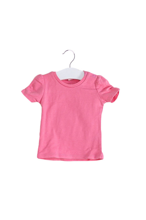A Pink Short Sleeve T Shirts from Seed in size 0-3M for girl. (Front View)