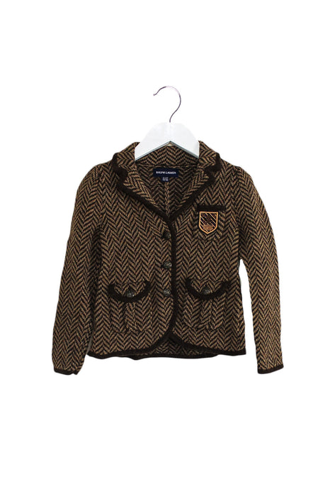 A Brown Blazers from Ralph Lauren in size 4T for girl. (Front View)
