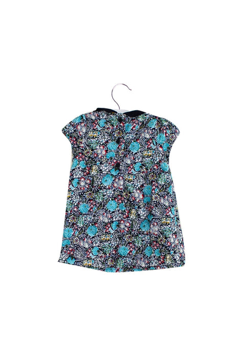 A Navy Short Sleeve Dresses from Janie & Jack in size 6-12M for girl. (Back View)