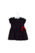 A Navy Short Sleeve Dresses from Petit Bateau in size 3-6M for girl. (Front View)