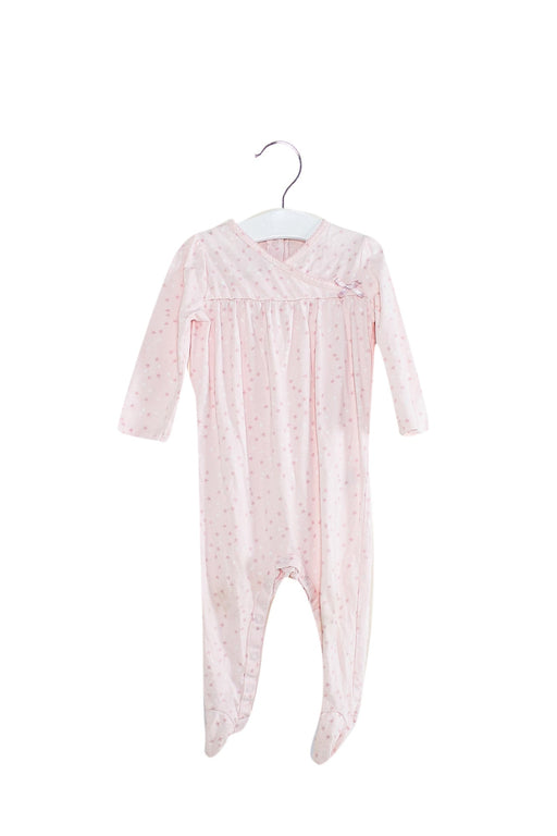 A Pink Long Sleeve Jumpsuits from The Little White Company in size 6-12M for girl. (Front View)