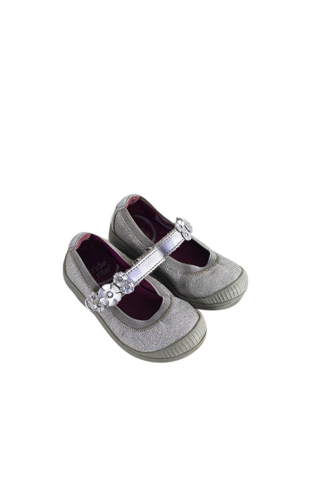 A Silver Flats from Stride Rite in size 18-24M for girl. (Front View)