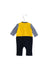 A Yellow Long Sleeve Jumpsuits from Miki House in size 6-12M for boy. (Back View)