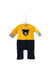 A Yellow Long Sleeve Jumpsuits from Miki House in size 6-12M for boy. (Front View)
