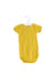 A Yellow Short Sleeve Bodysuits from Petit Bateau in size 3-6M for neutral. (Front View)