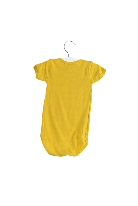 A Yellow Short Sleeve Bodysuits from Petit Bateau in size 3-6M for neutral. (Back View)
