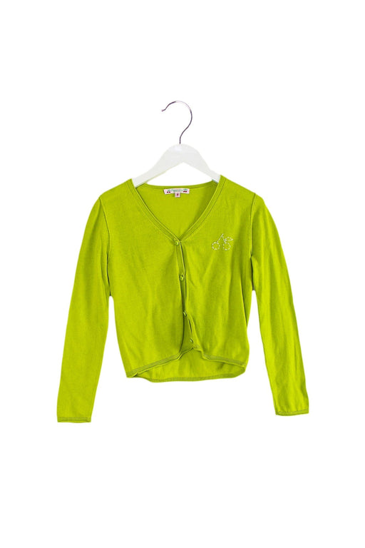 A Yellow Cardigans from Bonpoint in size 8Y for girl. (Front View)