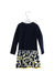 A Navy Long Sleeve Dresses from Catimini in size 5T for girl. (Back View)
