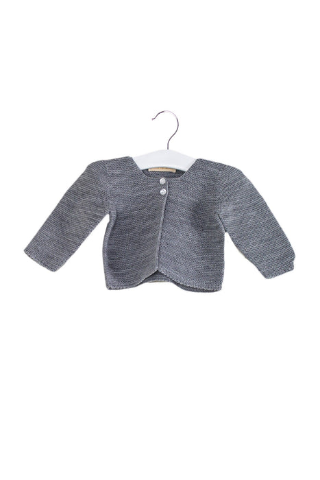A Grey Cardigans from Lola Palacios in size 6-12M for girl. (Front View)