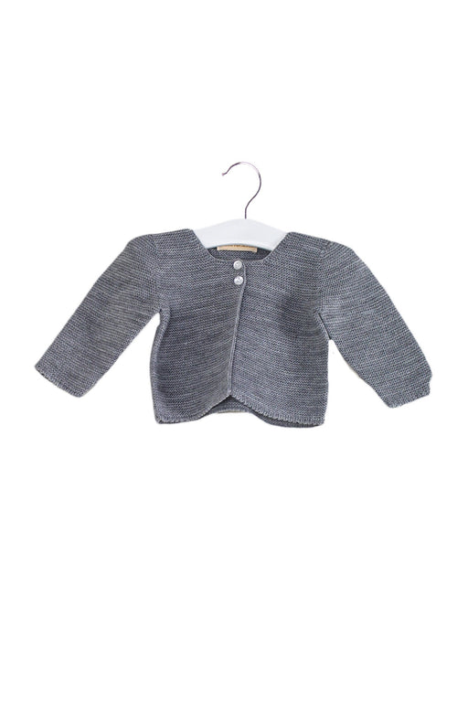 A Grey Cardigans from Lola Palacios in size 6-12M for girl. (Front View)