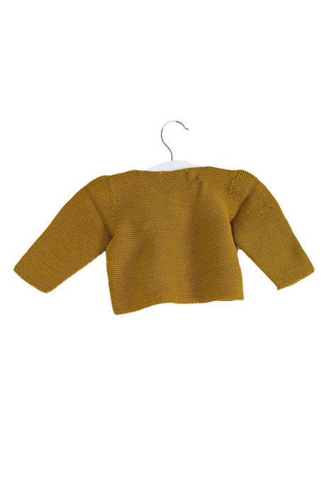 A Yellow Cardigans from Lola Palacios in size 6-12M for girl. (Back View)