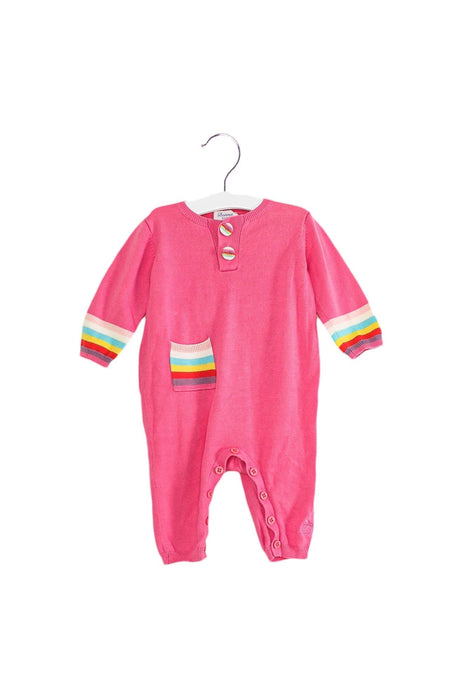 A Pink Long Sleeve Jumpsuits from Bonnie Baby in size 6-12M for girl. (Front View)
