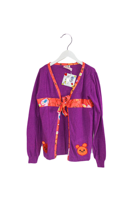 A Purple Cardigans from Lovie by Mary J in size 12Y for girl. (Front View)