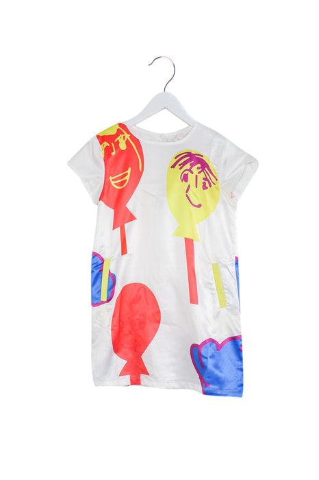 A White Short Sleeve Dresses from Lovie by Mary J in size 5T for girl. (Front View)