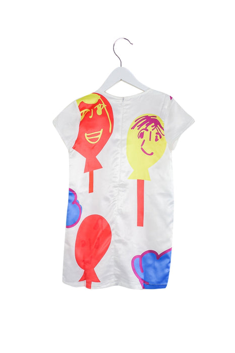 A White Short Sleeve Dresses from Lovie by Mary J in size 5T for girl. (Back View)