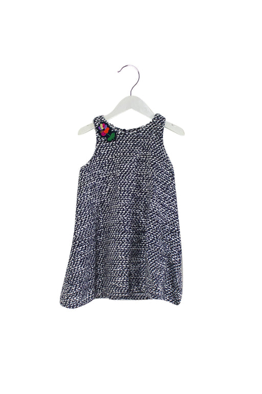 A Navy Sleeveless Dresses from Lovie by Mary J in size 12-18M for girl. (Front View)