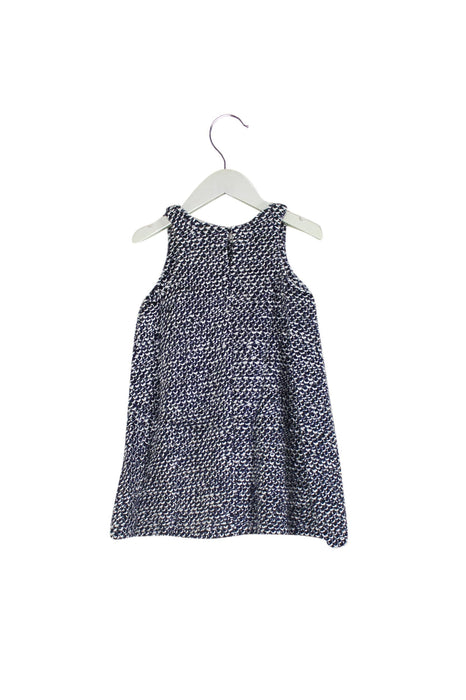 A Navy Sleeveless Dresses from Lovie by Mary J in size 12-18M for girl. (Back View)