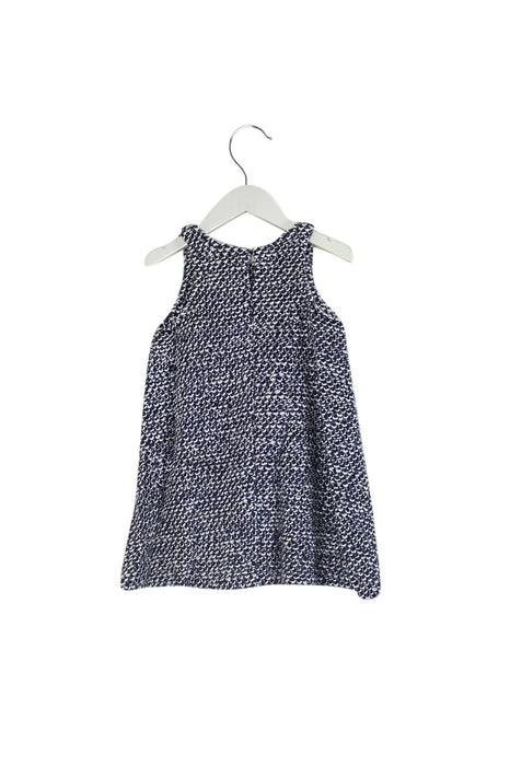 A Navy Sleeveless Dresses from Lovie by Mary J in size 12-18M for girl. (Back View)