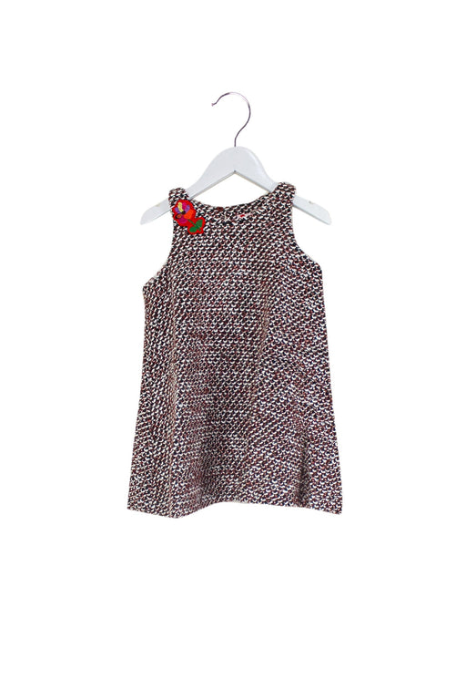 A Burgundy Sleeveless Dresses from Lovie by Mary J in size 12-18M for girl. (Front View)