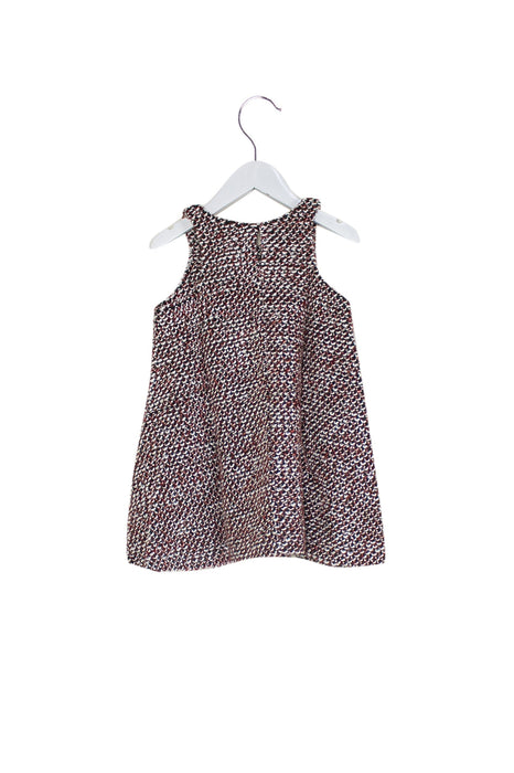 A Burgundy Sleeveless Dresses from Lovie by Mary J in size 12-18M for girl. (Back View)