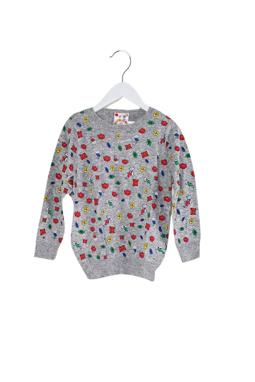 A Grey Knit Sweaters from Lovie by Mary J in size 5T for girl. (Front View)