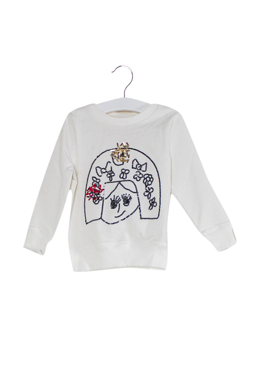 A Ivory Crewneck Sweatshirts from Lovie by Mary J in size 12-18M for girl. (Front View)
