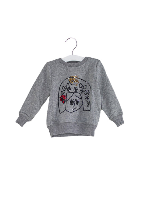 A Grey Crewneck Sweatshirts from Lovie by Mary J in size 12-18M for girl. (Front View)