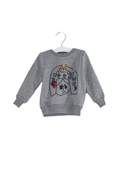 A Grey Crewneck Sweatshirts from Lovie by Mary J in size 12-18M for girl. (Front View)