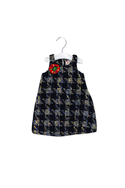 A Navy Sleeveless Dresses from Lovie by Mary J in size 12-18M for girl. (Front View)