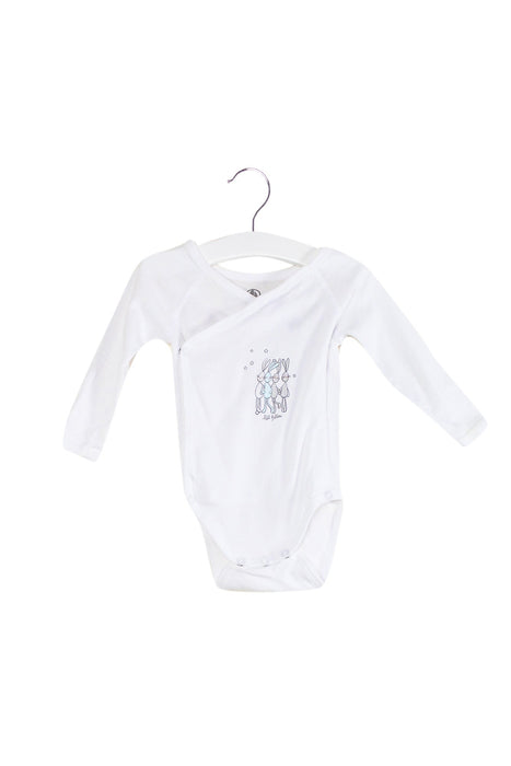 A White Long Sleeve Bodysuits from Petit Bateau in size 3-6M for neutral. (Front View)