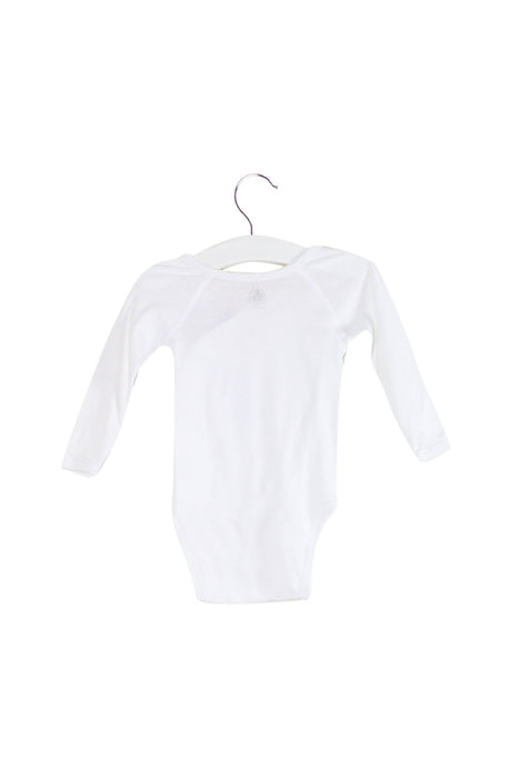 A White Long Sleeve Bodysuits from Petit Bateau in size 3-6M for neutral. (Back View)