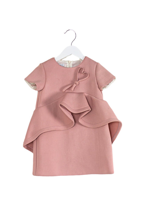 A Pink Short Sleeve Dresses from I Pinco Pallino in size 4T for girl. (Front View)