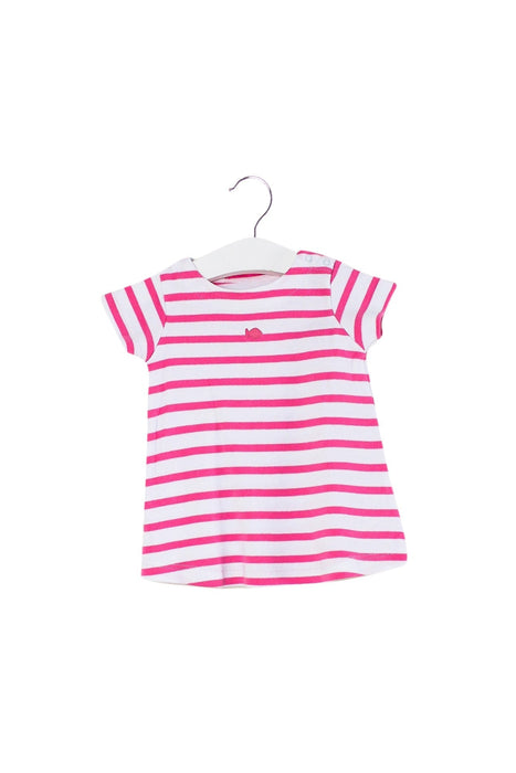 A Pink Short Sleeve Tops from Week-end a la Mer in size 3-6M for girl. (Front View)