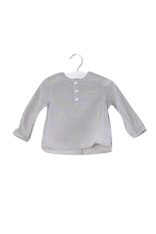 A Grey Long Sleeve Tops from Cyrillus in size 3-6M for girl. (Front View)