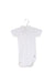 A White Short Sleeve Bodysuits from Petit Bateau in size 3-6M for girl. (Front View)