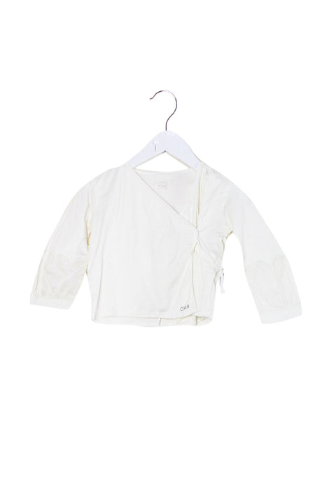 A White Long Sleeve Tops from Chloe in size 6-12M for girl. (Front View)