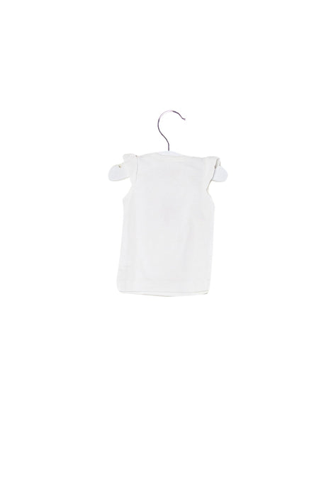 A White Short Sleeve Tops from Purebaby in size 0-3M for girl. (Back View)