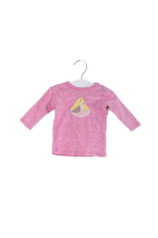 A Pink Long Sleeve Tops from Seed in size 0-3M for girl. (Front View)