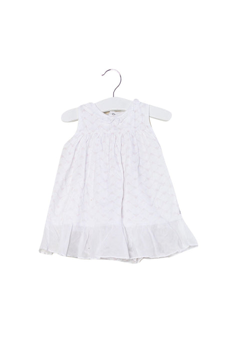 A White Sleeveless Dresses from Armani in size 3-6M for girl. (Front View)