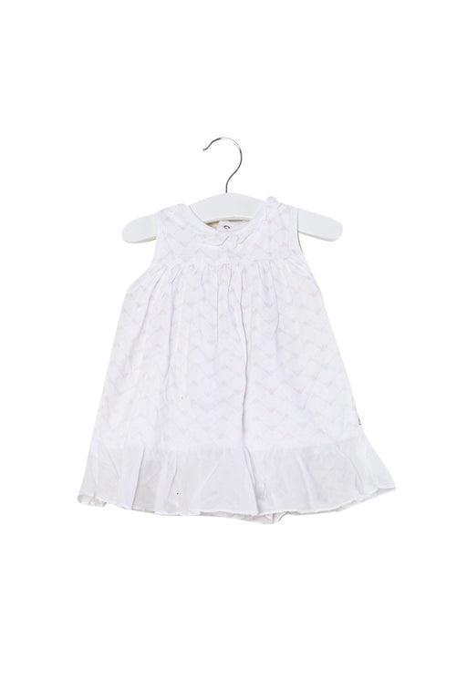 A White Sleeveless Dresses from Armani in size 3-6M for girl. (Front View)