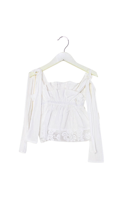 A White Sleeveless Tops from Piccola Ludo in size 2T for girl. (Front View)
