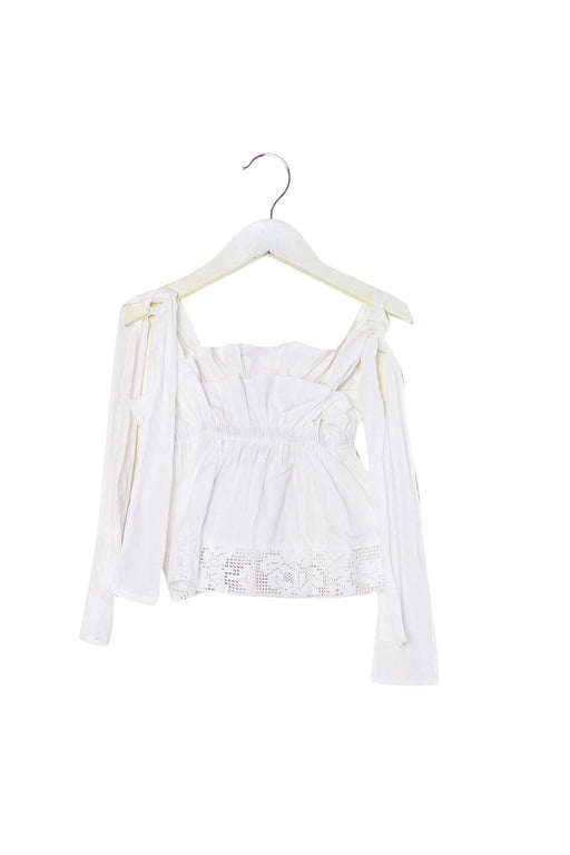 A White Sleeveless Tops from Piccola Ludo in size 2T for girl. (Front View)