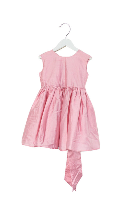 A Pink Sleeveless Dresses from Piccola Ludo in size 2T for girl. (Front View)