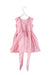 A Pink Sleeveless Dresses from Piccola Ludo in size 2T for girl. (Back View)
