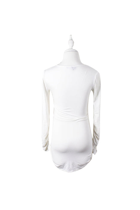 A White Long Sleeve Tops from Isabella Oliver in size XS for maternity. (Back View)
